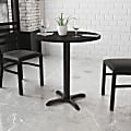 Flash Furniture Round Laminate Table Top With Table Height Base, 31-3/16"H x 30"W x 30"D, Black 1 thumbnail image