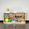 Flash Furniture Wooden School Classroom Storage Cabinet/Cubby, 24"H x 48"W x 15"D, Natural