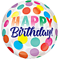 Amscan Birthday Foil Balloon, 16", Orbz Birthday Big Dots 1 thumbnail image