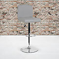 Flash Furniture Bellagio Contemporary Adjustable-Height Crown-Back Bar Stool, Light Gray 1 thumbnail image