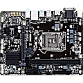 Gigabyte Ultra Durable GA-H110M-S2H GSM Desktop Motherboard - Intel Chipset - Socket H4 LGA-1151 - Micro ATX - 32 GB DDR4 SDRAM Maximum RAM - DIMM, UDIMM - 2 x Memory Slots - Gigabit Ethernet - HDMI - 4 x SATA Interfaces 1 thumbnail image