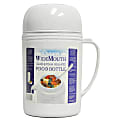 Brentwood Wide-Mouth Glass Vacuum/Foam Insulated Food Thermos, 16.9 Oz, Gray