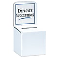 B O X Packaging Ballot Boxes, 10" x 10" x 9/10", White, Pack Of 10 1 thumbnail image