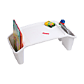 Mind Reader Plastic Lap Desk with Side Storage Pockets, 8-1/2" H x 10-3/4" W x 22-1/4" D, White 1 thumbnail image