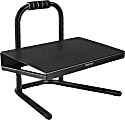 Mount-It! Adjustable Under Desk Footrest With Massaging Rollers, 15-3/4” x 14-7/16”, Black