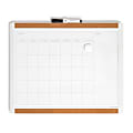 U Brands® PINIT Magnetic Dry Erase Monthly Calendar Board, 20" X 16", White Plastic Frame