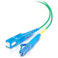 C2G-3m LC-SC 9/125 OS1 Simplex Singlemode Fiber Optic Cable (Plenum-Rated) - Green - 3m LC-SC 9/125 Simplex Single Mode OS2 Fiber Cable - Plenum CMP-Rated - Green - 10ft