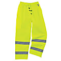 Ergodyne GloWear® 8915 Class E Polyester Rain Pants, 2X, Lime
