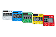 Learning Advantage Dual Power Timers, 2-9/16"H x 2-9/16"W x 1/2"D, Assorted Colors, Pack Of 5 Timers  1 thumbnail image