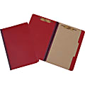 SKILCRAFT Pressboard Classification Folder, 4-Part, Legal Size, Red (AbilityOne), Pack Of 10 1 thumbnail image