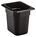 Cambro Camwear GN 1/8 Size 6" Food Pans, 6”H x 4-1/4”W x 6-5/16”D, Black, Set Of 6 Pans 1 thumbnail image