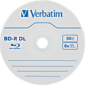 Verbatim BD-R DL 50GB 8X, Verbatim, 10pk Spindle Box Peg Hanger - 50GB - 10pk Spindle Box