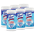 Lysol Disinfecting Wipes - Crisp Linen Scent - 7" x 7.25" - 80 / Canister - 6 / Carton - White 1 thumbnail image