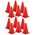 Champion Sports High-Visibility Safety Cones, 9", Bright Orange, Pack Of 12 Cones 1 thumbnail image
