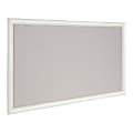 Kate and Laurel Macon Non-Magnetic Framed Linen Fabric Pinboard, 27” x 43”, Gray, White Plastic Frame 1 thumbnail image