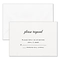 Custom Shaped Wedding & Event Response Cards With Envelopes, 4-7/8" x 3-1/2", Initial Romance, Box Of 25 Cards