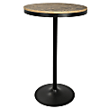 Lumisource Dakota Industrial Adjustable Bar/Dinette Table, Round, Medium Brown/Black 1 thumbnail image