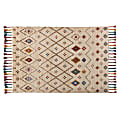 Baxton Studio Cremono Hand-Tufted Wool Area Rug, 5-1/4' x 7-1/2', Beige/Multicolor