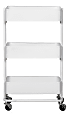 Linon Watkins 3-Tier Metal Storage Cart, 29-1/2"H x 17"W x 11"D, White 1 thumbnail image