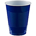 Amscan Go Brightly Plastic Cups, 18 Oz, Royal Blue, Pack Of 16 Cups