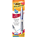 BIC® Atlantis® Ultra Comfort Retractable Ballpoint Pen, Medium Point, 0.7 mm, Frosted Blue Barrel, Blue Ink 1 thumbnail image