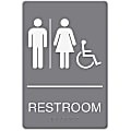 HeadLine Restroom/Wheelchair Image Indoor Sign - Restroom (Man/Woman/Wheelchair) Print/Message - 6"x 9" - 4811 1 thumbnail image