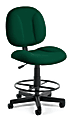 OFM Comfort Series Superchair Task Chair With Drafting Kit, Green/Black, 105-DK-807