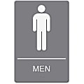 Headline ADA Restroom Sign, Men's, 6" x 9", Gray