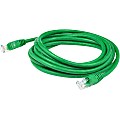 AddOn 7ft RJ-45 (Male) to RJ-45 (Male) Green Snagless Cat6A UTP PVC Copper Patch Cable