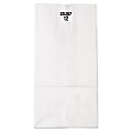 General Paper Grocery Bags, #12, 13 3/4"H x 7 1/16"W x 4 1/2"D, White, Pack Of 500 Bags 1 thumbnail image