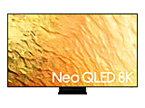 Samsung QN75QN800BF - 75" Diagonal Class (74.5" viewable) - QN800B Series LED-backlit LCD TV - Neo QLED - Smart TV - Tizen OS - 8K (4320p) 7680 x 4320 - HDR - Quantum Mini LED - stainless steel