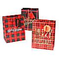 Gartner Studios Gift Bags, Small, Plaid, Set Of 3 Bags