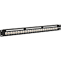 Tripp Lite 24-Port Cat6 Cat5e Patch Panel Low Profile Feed Through Rackmount RJ45 1U TAA, N250024LP 1 thumbnail image