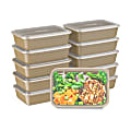 Bentgo Prep 1-Compartment Containers, 6-1/2"H x 6"W x 8-3/4"D, Gold, Pack Of 10 Containers 1 thumbnail image