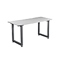 Vari Table 60"W x 24"D Computer Desk, White/Silver