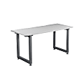 Vari Table 60"W x 24"D Computer Desk, White/Silver 1 thumbnail image