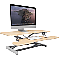 Mount-It! Standing Desk Converter With Adjustable Height And 38"W Desktop, Maple Woodgrain 1 thumbnail image
