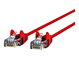 Belkin Slim - Patch cable - RJ-45 (M) to RJ-45 (M) - 2 ft - UTP - CAT 6 - molded, snagless - red 1 thumbnail image