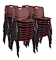 Regency M Breakroom Stacking Chairs, Chrome/Burgundy, Pack Of 40 Chairs 1 thumbnail image