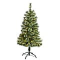 Nearly Natural Wisconsin Slim Snow Tip Pine Artificial Christmas Tree, 4' 1 thumbnail image