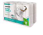 Highmark® ECO Tear-A-Size™ 1-Ply Paper Towels, 100% Recycled, 120 Sheets Per Roll, Pack Of 8 Rolls