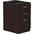 Lorell® Essentials 22"D Vertical 3-Drawer Pedestal File Cabinet, Espresso