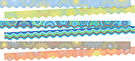 Barker Creek Double-Sided Scalloped Borders, 2-1/4" x 36", Mandala, 13 Strips Per Pack, Set Of 3 Packs 1 thumbnail image