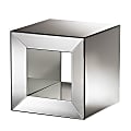 Baxton Studio Peregrine Mirrored Glass End Table, 20-15/16"H x 20-15/16"W x 20-15/16"D, Clear