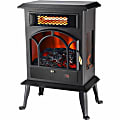 Lifesmart 3 Sided Flame View Infrared Heater Stove - Infrared/Quartz - Electric - Electric - 1000 W to 1500 W - 2 x Heat Settings - Timer - 1500 W - Remote Control - Living Room, Bedroom, Basement, Indoor