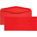 Quality Park #10 Business Envelopes, Windowless, Gummed Seal, Red, Pack Of 25 Envelopes
