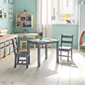 Flash Furniture Kids 3-Piece Table And Chair Set, Gray 1 thumbnail image