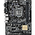 Asus H110M-C/CSM Desktop Motherboard - Intel Chipset - 32 GB DDR4 SDRAM Maximum RAM - DIMM - 2 x Memory Slots - Gigabit Ethernet - 2 x USB 3.0 Port - DVI - 4 x SATA Interfaces 1 thumbnail image