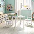 Flash Furniture Kids 3-Piece Table And Chair Set, White 1 thumbnail image