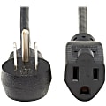 Eaton Tripp Lite Series Power Extension Cord, Right-Angle NEMA 5-15P to NEMA 5-15R - 10A, 120V, 18 AWG, 15 ft. (4.57 m), Black - P02201515D 1 thumbnail image